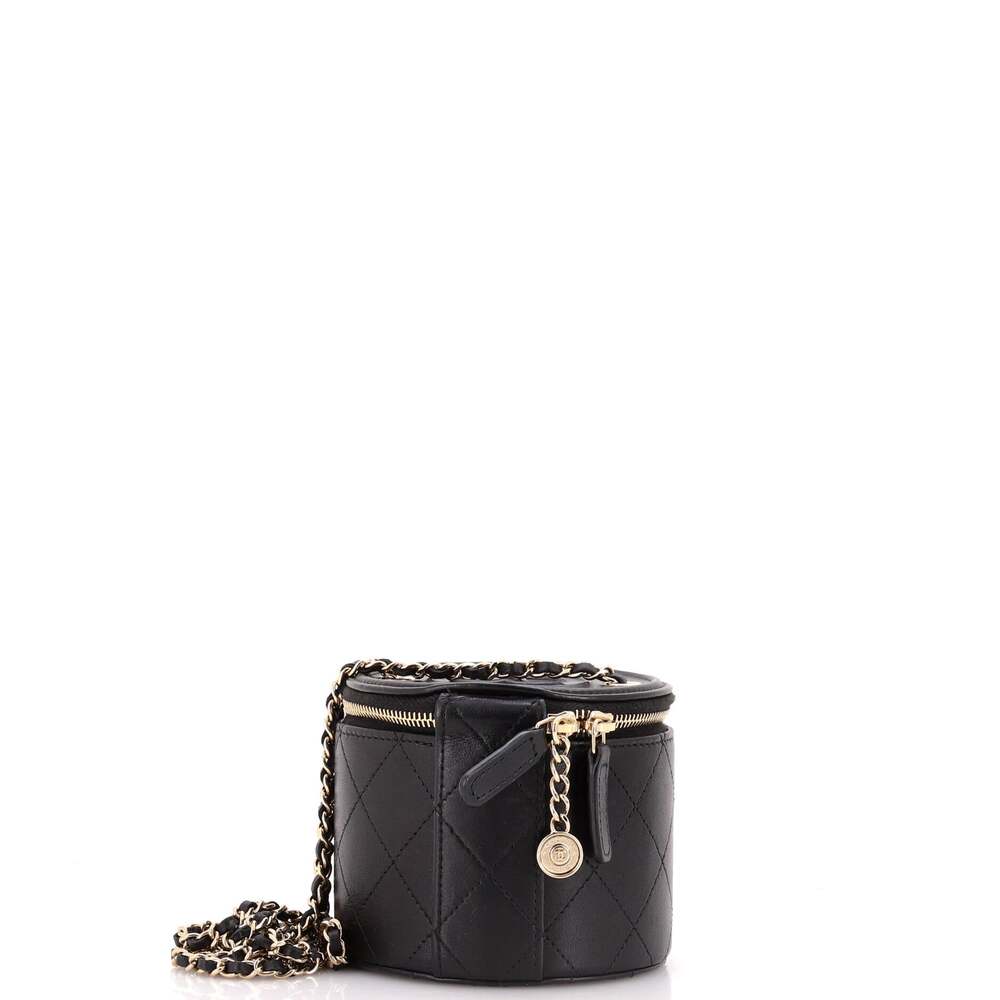 Chanel Cc Round Vanity Case With Chain #206781C16B - Picture 4 of 9